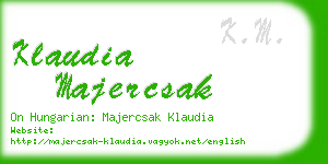 klaudia majercsak business card